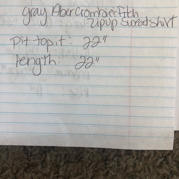 Abercrombie&Fitch gray zip up sweatshirt - Picture 7 of 7